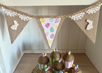 Image 1 of Hand-Created Rustic Easter Bunting #56