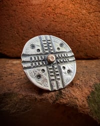 Image 2 of WL&A Handmade Walking Liberty Silver Half Dollar Old Style Crossroads Peyote Ring - Size 7.25