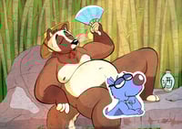 Image 1 of Hot Day in the Bamboo Garden - uncensored!