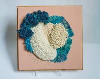 Image 1 of Punch Needle Framed Art: Pink-Blue