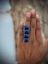 4 stone Blue Lapis ring 
