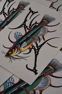 Image 2 of Catfish Tribal Print