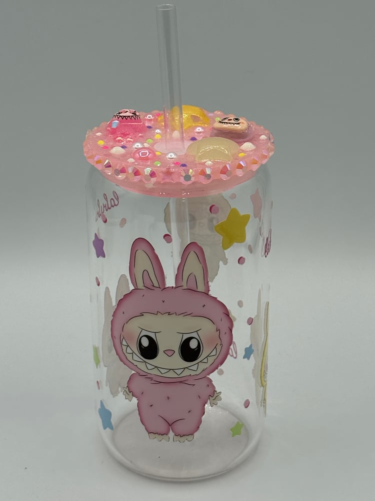 Image of 16oz Labubu Glass Tumbler 