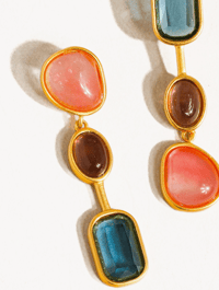 Image 3 of Delia 18K Gold Vintage Mismatch Drop Earrings