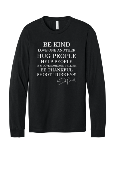 Image of Black Long Sleeve MESSAGE Shirt