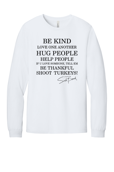 Image of White Long Sleeve MESSAGE Shirt