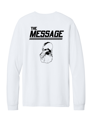 Image of White Long Sleeve MESSAGE Shirt