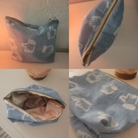 Image 3 of Upcycled Chambray Toiletries Bag