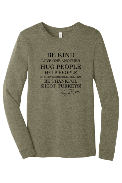 Image of Olive Long Sleeve MESSAGE Shirt