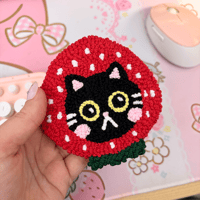Image 1 of Strawberry Cat Coaster
