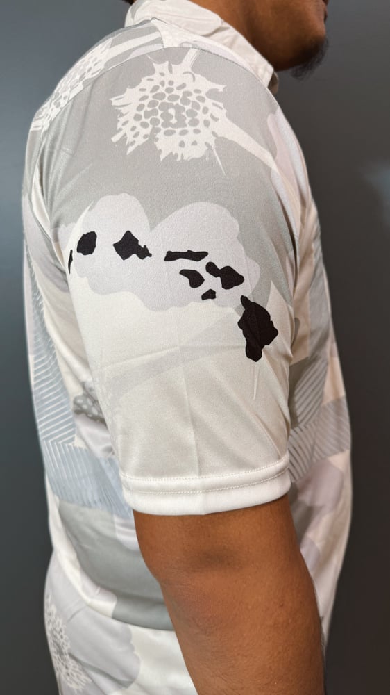 Image of HANA BEIGE CAMO MEN'S DRI FIT POLO SHIRT