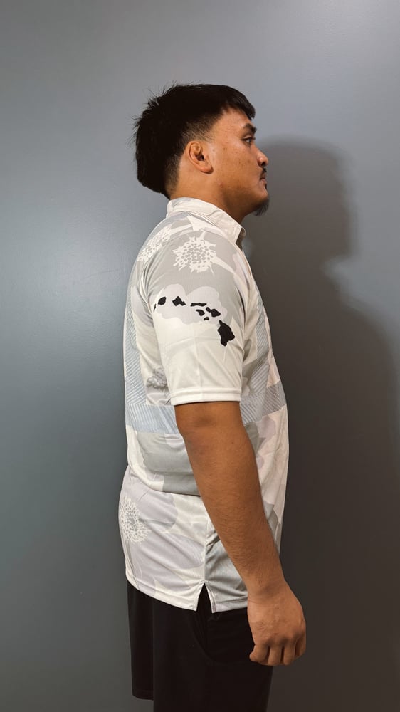 Image of HANA BEIGE CAMO MEN'S DRI FIT POLO SHIRT