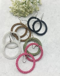 Macrame Hoop Earrings