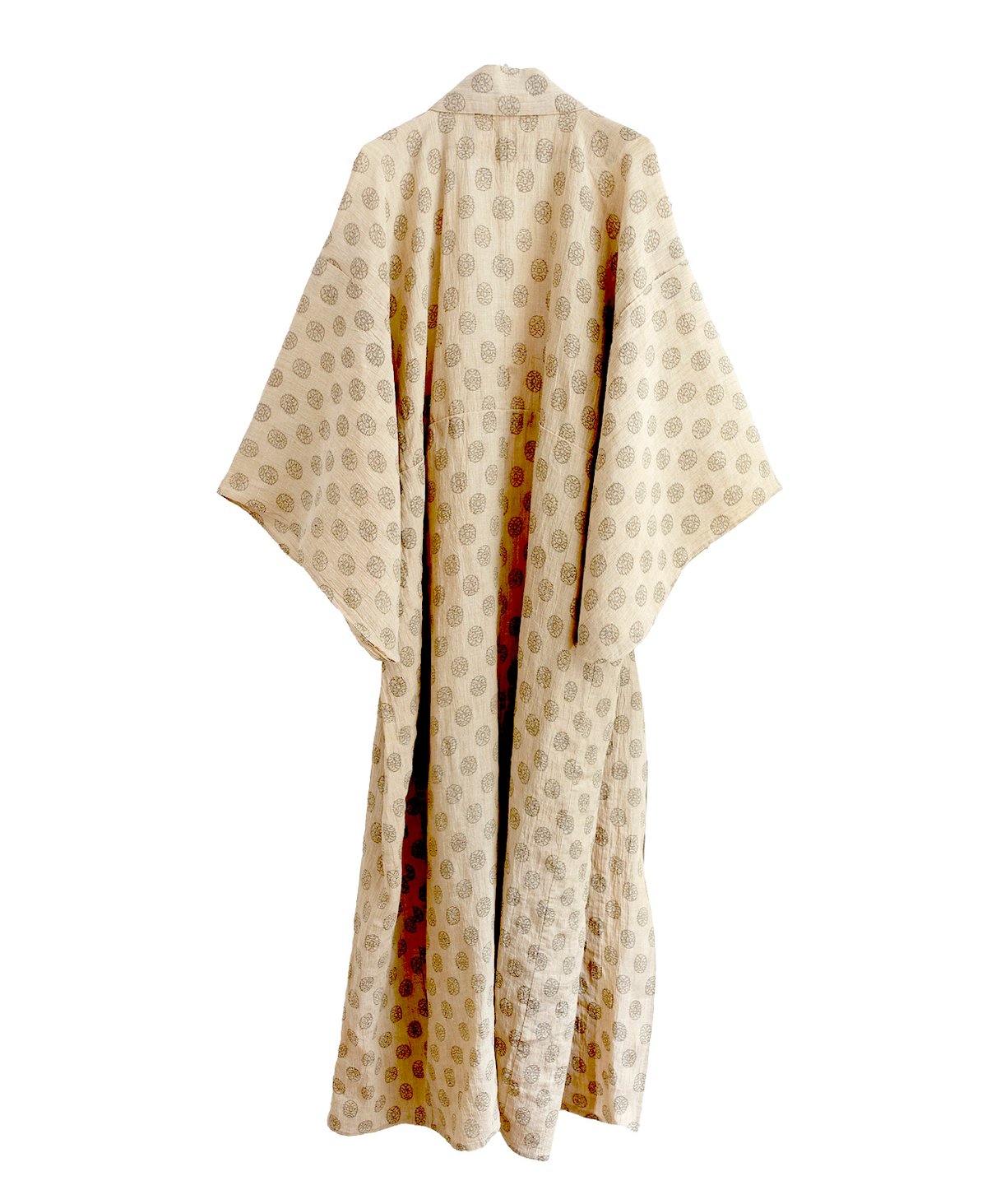 Image of Hampkimono dame - naturmateriale - håndvævet med matsu mønster