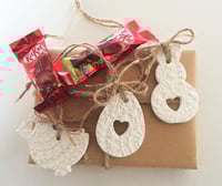 Image 1 of Hand Pressed Clay Easter Tags