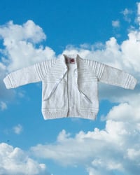 Image 1 of Handmade by Grandma White Knit Cardigan