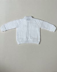 Image 3 of Handmade by Grandma White Knit Cardigan