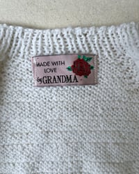 Image 4 of Handmade by Grandma White Knit Cardigan