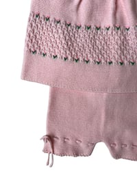 Image 4 of Vintage Floral Pink Knit Short Set-18m