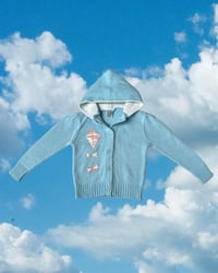 Image 1 of Vintage Blue Hoodie Sweater with Kite Applique-4T-5T