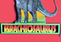 Image 2 of Brachiosaurus Dinosaur 3D Hand Crafted Wooden Wall Hanging Artwork