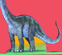 Image 3 of Brachiosaurus Dinosaur 3D Hand Crafted Wooden Wall Hanging Artwork
