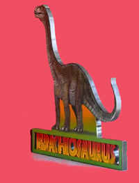 Image 5 of Brachiosaurus Dinosaur 3D Hand Crafted Wooden Wall Hanging Artwork