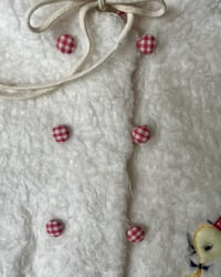 Image 3 of Vintage Hooded White Fleece Duck Poncho-80cm