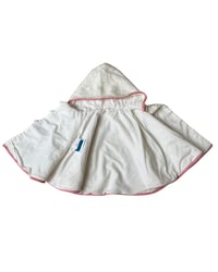 Image 5 of Vintage Hooded White Fleece Duck Poncho-80cm
