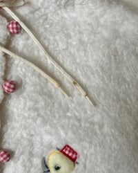 Image 6 of Vintage Hooded White Fleece Duck Poncho-80cm