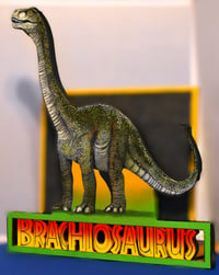 Image 10 of Brachiosaurus Dinosaur 3D Hand Crafted Wooden Wall Hanging Artwork