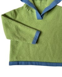 Image 3 of Soft Knit Green & Blue Hoodie