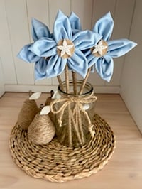 Rustic Forever Flowers -Baby Blue #49