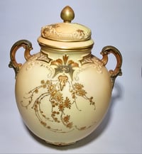 Image 3 of Royal Worcester Scroll Handled Vase and Cover