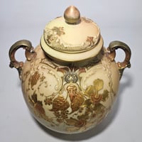 Image 5 of Royal Worcester Scroll Handled Vase and Cover