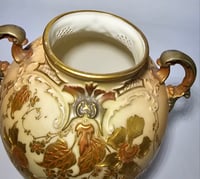 Image 8 of Royal Worcester Scroll Handled Vase and Cover