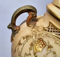 Image 6 of Royal Worcester Scroll Handled Vase and Cover