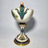 Image 2 of Royal Worcester Boat Shaped Pedestal Vase