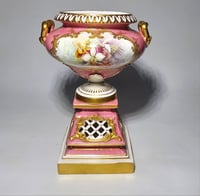 Image 1 of Royal Worcester Urn on Pierced Pedestal