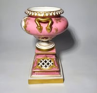 Image 2 of Royal Worcester Urn on Pierced Pedestal