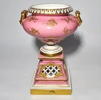 Image 3 of Royal Worcester Urn on Pierced Pedestal