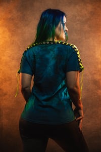 Image 6 of Medium Metallica Lace Up Tie Dye Tee