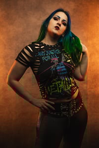 Image 5 of Youth Medium Metallica Slashed Tee