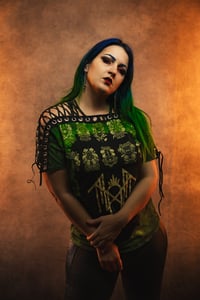 Image 7 of Medium Sleep Token Lace Up Tie Dye Tee