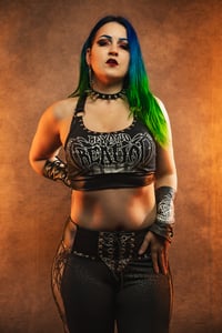 Image 4 of Medium Black Leopard Print and Lace Leggings