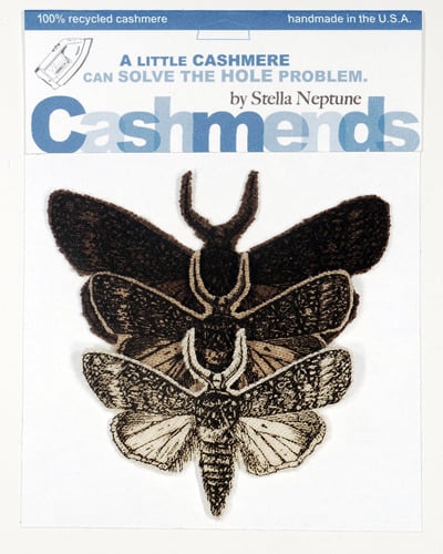 Image of Iron-on Cashmere Moths - Brown/Beige/Cream