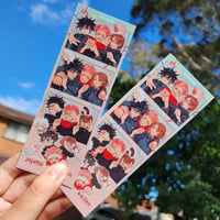 Image 3 of photobooth photostrips - JJK, CSM, HxH, MHA, AoT, Blue Lock, Windbreaker, Haikyuu