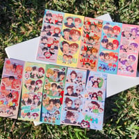 Image 1 of photobooth photostrips - JJK, CSM, HxH, MHA, AoT, Blue Lock, Windbreaker, Haikyuu