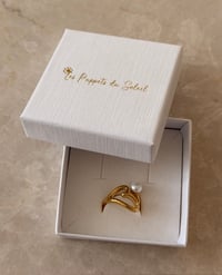 Image 1 of Pearl Heart Shaped Ring Stainless Steel