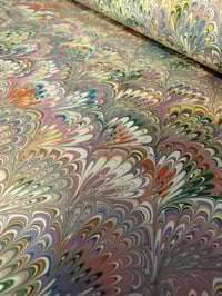 Image 7 of Marbled Paper #42 'Pastel Peacock' design